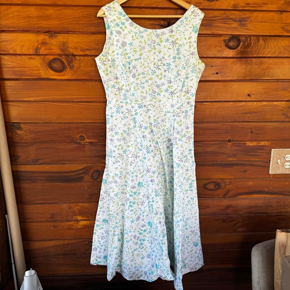 VINTAGE | Victoria Holley Cottagecore Floral  Fit & Flare Cotton Midi Dress